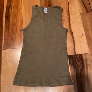 NWOT~ ROYAL APPAREL OLIVE GREEN TANK TOP~ GIRLS 14